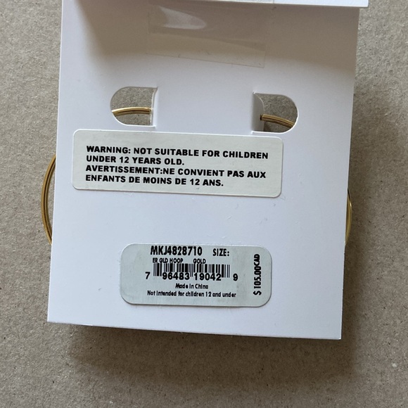 Michael Kors Gold Hoop Earrings - Picture 3 of 3